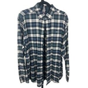 Vineyard Vines Plaid Whale Shirt Long Sleeve Flannel Men's‎ Size Large